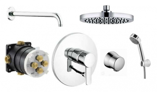 Kludi zenta podtynkowy pakiet prysznicowy z deszczownicą 20cm KL/Zenta2/200-image_Kludi / Grohe_KL/ZENTA2/200_1