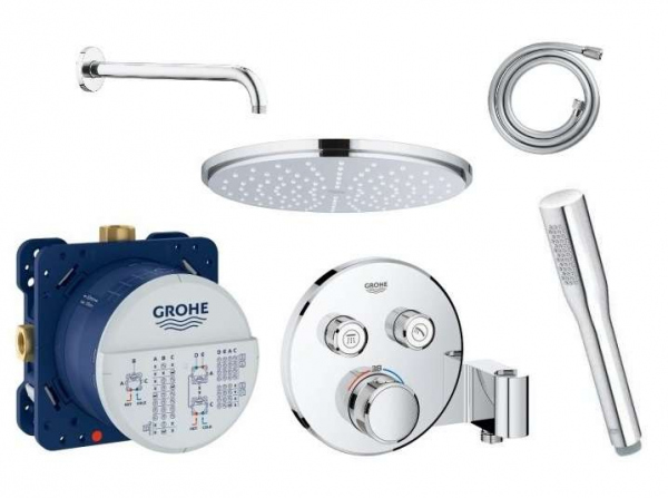 Grohe Smartcontrol kompletny pakiet podtynkowy do natrysku do obsługi dwóch odbiorników-image_Hansgrohe_28411400_1