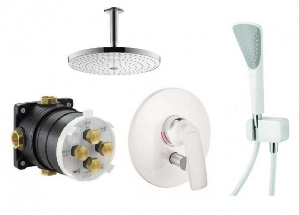 Kludi biały zestaw pod prysznic Balance z deszczownicą 30cm KL/BALANCEW/300-image_Hansgrohe / Kludi_KL/BALANCEW/300_1