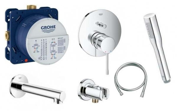 Grohe Essence zestaw podtynkowy z wylewką Concetto i słuchawką Euphoria-image_Grohe_essence_1nw