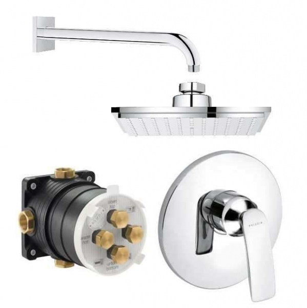 Kludi Balance 150 shower set - podtynkowy komplet prysznicowy z deszczownicą kwadratową Grohe 150mm.-image_Hansgrohe_KL/BALANCE/150_1