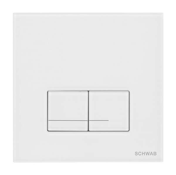 Schwab szklany przycisk w kolorze białym z serii Arte Duo Glass-image_Roca_A801512004_1