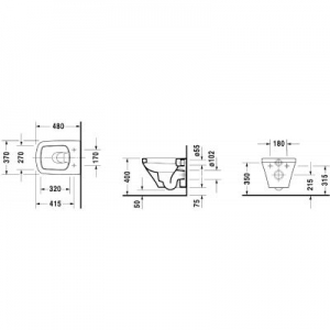 Dane techniczne miski wc Duravit DuraStyle Compact 2571090000-image_Duravit_2571090000_2