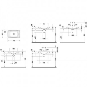 Dane techniczne umywalki Duravit PuraVida 03697000001-image_Duravit_03697000001_2