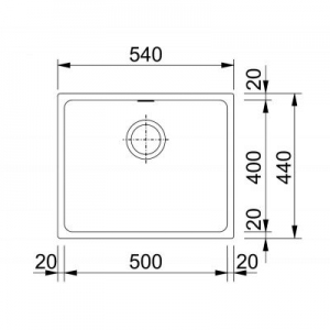 Wymiary techniczne zlewu Franke Kubus KBG 125.0283.923-image_Franke_1250283923_2
