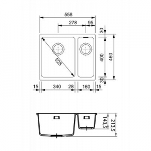 Dane techniczne zlewu Franke Kubus KBG 160 125.0072.749-image_Franke_1250072749_2