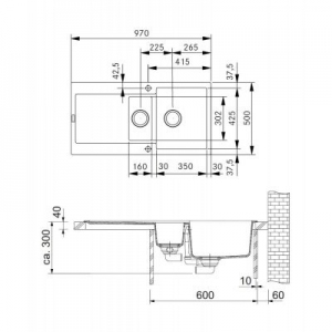 Rysunek techniczny zlewu Franke Maris MRG 651 114.0330.949-image_Franke_1140330949_2