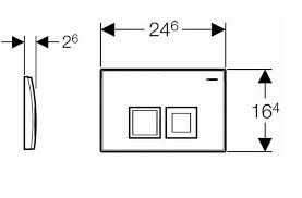 Wymiary techniczne przycisku Geberit Delta35 115.135.11.5