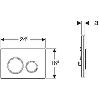 Wymiary techniczne szklanego przycisku spłukującego Geberit Sigma21 115884SI1 -image_Geberit_115.884.SI.1_7