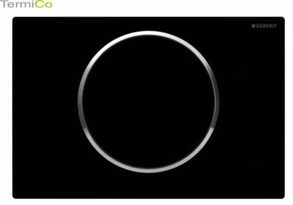 Czarny przycisk spłukujący Geberit Sigma 10 115758KM5 z chromowaną obwódką-image_Geberit_115.758.KM.5_3