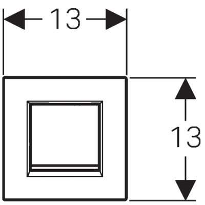 Rysunek techniczny przycisku do pisuaru Geberit Sigma 116017kh1-image_Geberit_116.017.KH.1_3
