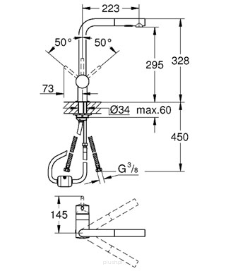 Rysunek techniczny baterii Minta 30274DC0
-image_Grohe_30274dc0_2