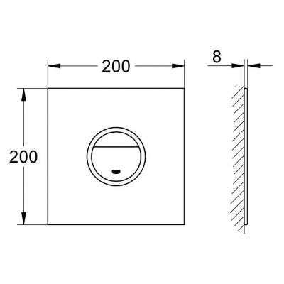 Wymiary techniczne przycisku Ondus-image_Grohe_38915KS0_3