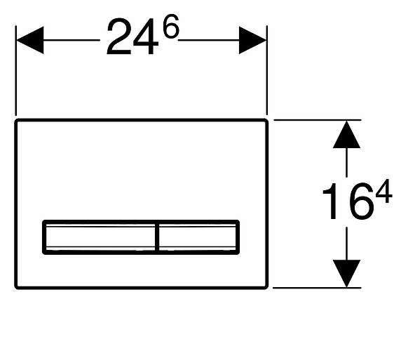 Wymiary techniczne przycisku spłukującego geberit Sigma 50 w wersji białej 115788112-image_Geberit_115.788.11.2_2