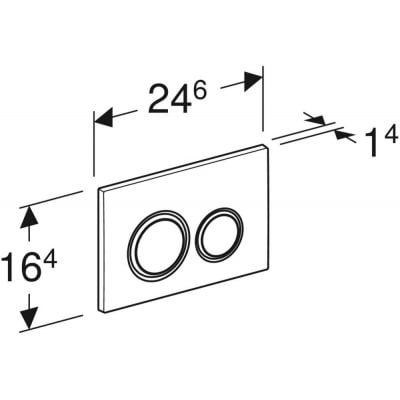 Wymiary przycisku Geberit Sigma50 115.884.JX.1