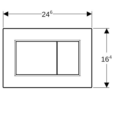 Wymiary techniczne przycisku Geberit Sigma01 115.660.11.1