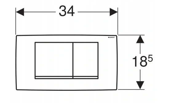 Wymiary techniczne przycisku Twin Line30 -image_Geberit_115.899.KJ.1_2