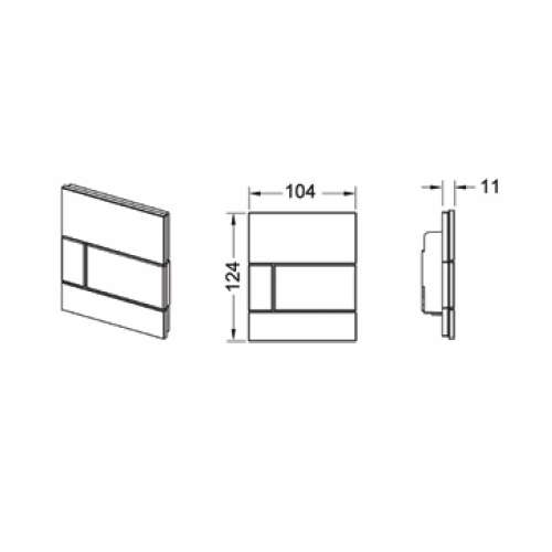 rysunek techniczny przycisku pisuarowego Square 9.242.800-image_Tece_9.242.800_3