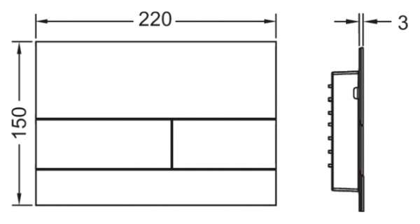 Wymiary techniczne przycisku tecesquare II -image_Tece_9.240.831_3
