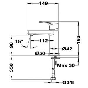 Wymiary techniczne baterii umywalkowej Teka Manacor -image_Teka_843461250_2