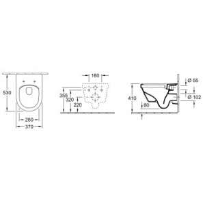 Wymiary techniczne miski wc Villeroy&Boch Architectura -image_Villeroy & Boch_5684R0R1_2