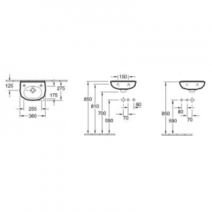 Dane techniczne umywalki Villeroy & Boch O.Novo 536036R1-image_Villeroy & Boch_536036R1_2