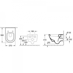 Wymiary techniczne miski wc Villeroy & Boch Subway 2.0 560010R1-image_Villeroy & Boch_560010R1_2