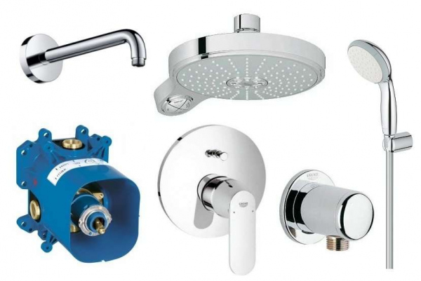 Podtynkowy zestaw prysznicowy Grohe Eurosmart Cosmopolitan z deszczownicą 190mm 4 strumieniową.-image_Grohe_GR/ECOSMO/190_1