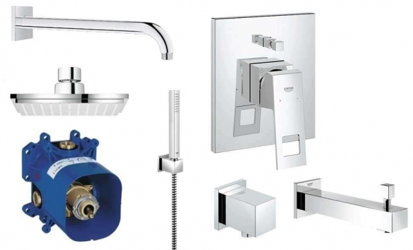 Podtynkowy zestaw prysznicowy do obsługi 3 odbiorników Grohe Eurocube -image_Grohe_GR/EUROCUBE/BATH_1