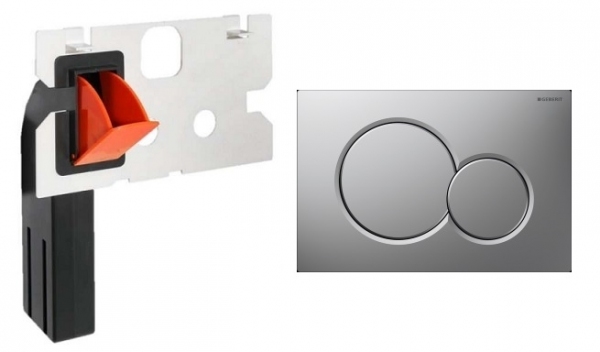 Geberit Sigma 01 przycisk do wc w kolorze chrom mat z pojemnikiem na kostki higieniczne.-image_Kludi_6751105-00_1