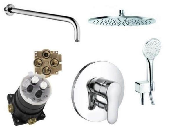 Kludi Objekta podtynkowy kompletny pakiet natryskowy z deszczownicą 30cm-image_Roca_A327113000_1