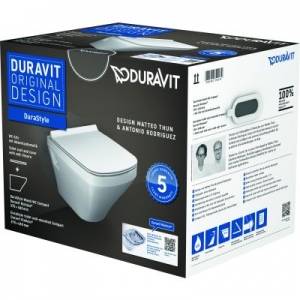 Komplet Duravit Durastyle Compact miska WC krótka RImless z deską wolnoopadającą białą 45710900A1-image_Duravit_45710900A1_1