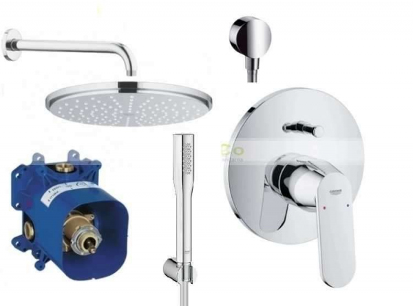 Kompletny zestaw podtynkowy do prysznica Grohe Eurosmart Cosmopolitan, zestaw z dużą deszczownicą 210mm.-image_Grohe_GR/ECOSMO/210_1