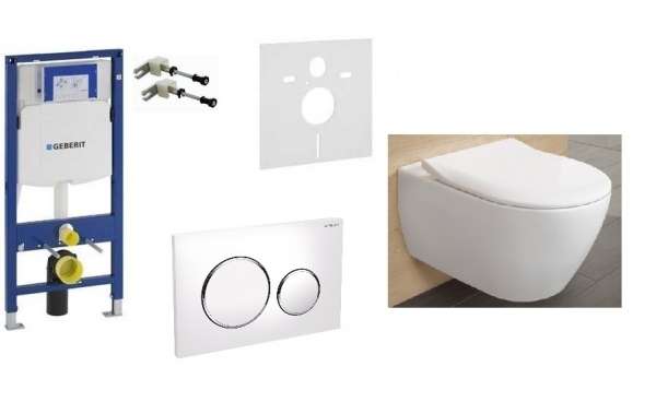 Pakiet podtynkowy stelaż Geberit Up320 z miską Villeroy&Boch Subway2,0 z deską wolnoopadającą