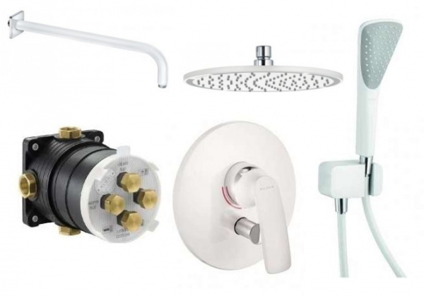 Kludi Balance biały zestaw podtynkowy z deszczownicą-image_Kludi_5012005-00_1