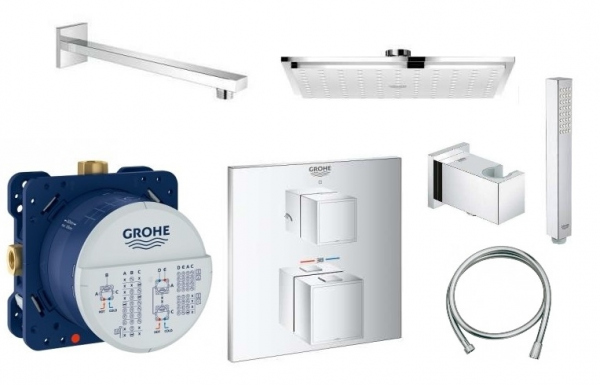 Grohe GrothermCube zestaw podtynkowy termostatyczny z deszczownicą Grohe Allure 23cm-image_Grohe_27479000_1
