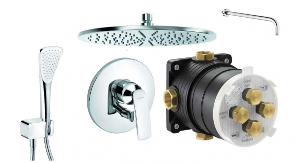 Podtynkowy zestaw prysznicowy Kludi Balance 300 XXL z dużą okrągłą deszczownią o średnicy 300mm.-image_Kludi_KL/BALANCE/XXL_1