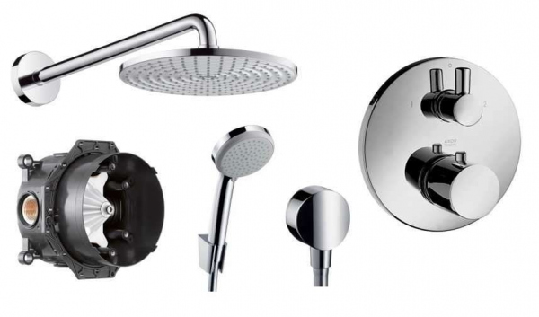 Podtynkowy pakiet baterii Hansgrohe z termostatem Ecostat S HGR/ECOSTAT S/240SC-image_Hansgrohe_HGR/ECOSTAT S/240SC_1