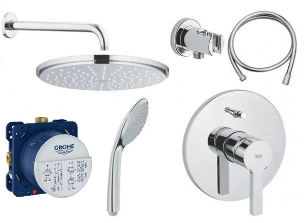 Podtynkowy zestaw prysznicowy Grohe Lineare z deszczownicą ścienną 210mm-image_Grohe_GR/LINEARE/210_1